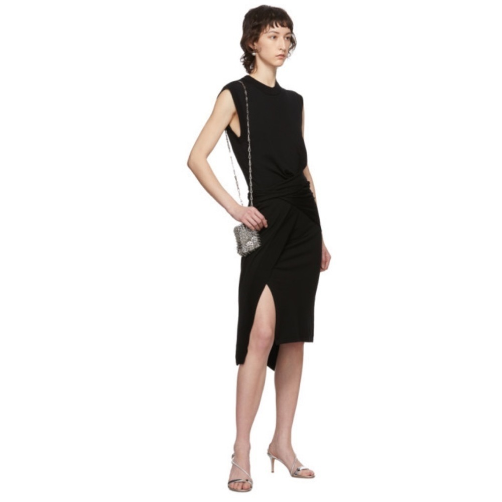 McQ Alexander McQueen Black Tomiko Knit Twist Dress